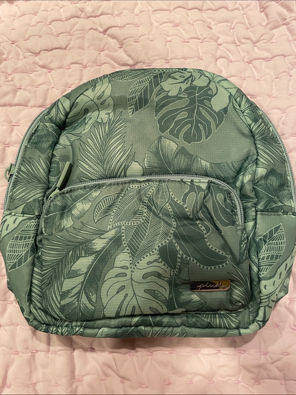 Green Tropical Print VS Pink Backpack